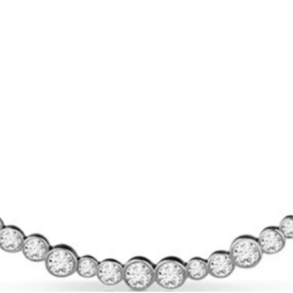 KENNETH JAY LANE CZ BEZEL SET BAR NECKLACE AND STUD SET - Picture 7 of 14